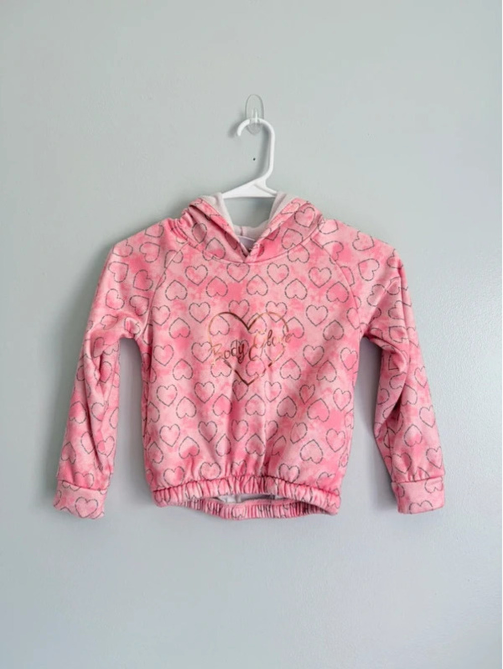 Body Glove Girls Pink Heart Hoodie Size 6